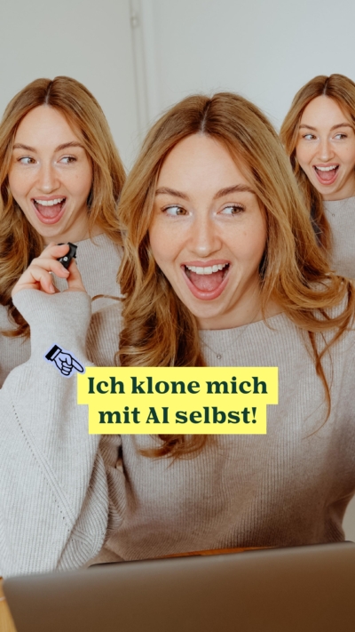 Wir klonen uns selbst ✨Obiviously sind wir gerade ein bisschen im KI-Fieber und haben mal rumprobiert, ob wir in Zukunft unsere Reels nicht mehr selbst drehen müssen, sondern an KI übergeben können 😅